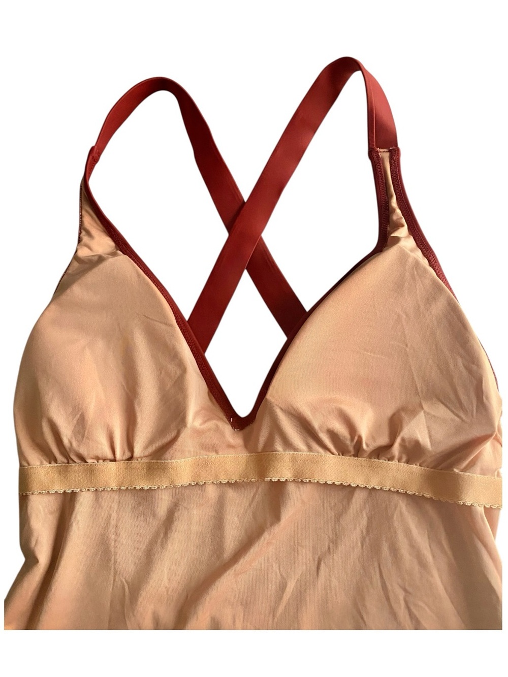 J.Crew DD Plunge Cross-Back One-Piece Swimsuit in Rust Women’s Size 14 - Picture 6 of 9